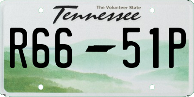 TN license plate R6651P