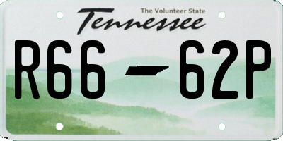 TN license plate R6662P