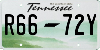 TN license plate R6672Y