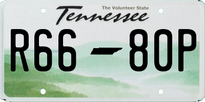 TN license plate R6680P