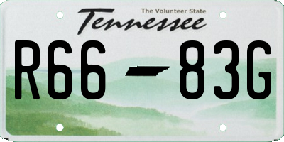 TN license plate R6683G