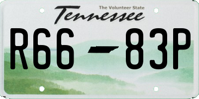TN license plate R6683P