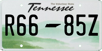 TN license plate R6685Z