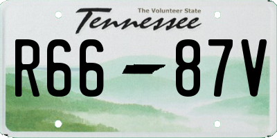 TN license plate R6687V
