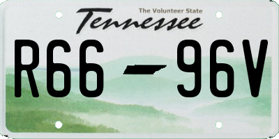 TN license plate R6696V