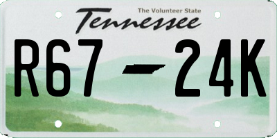 TN license plate R6724K