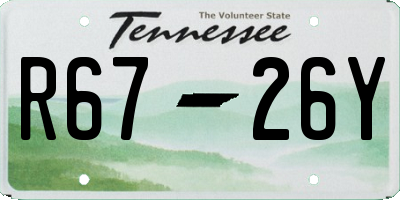 TN license plate R6726Y