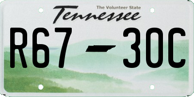 TN license plate R6730C
