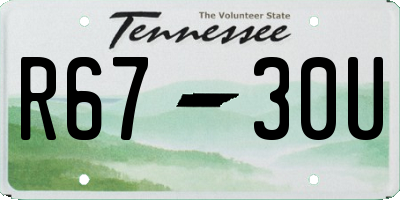 TN license plate R6730U