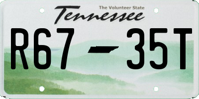 TN license plate R6735T