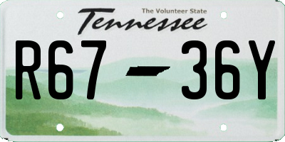 TN license plate R6736Y
