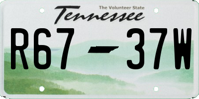 TN license plate R6737W