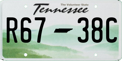 TN license plate R6738C
