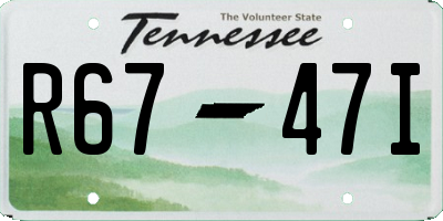 TN license plate R6747I