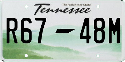 TN license plate R6748M