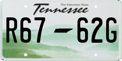 TN license plate R6762G