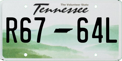 TN license plate R6764L
