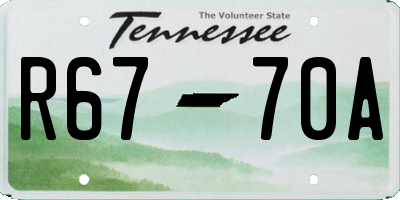 TN license plate R6770A