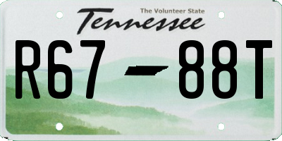 TN license plate R6788T
