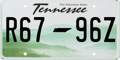 TN license plate R6796Z
