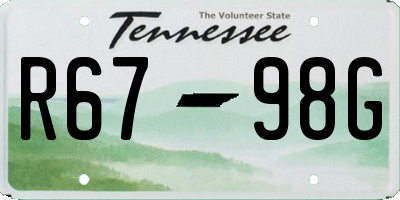 TN license plate R6798G
