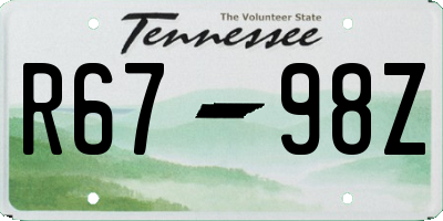 TN license plate R6798Z