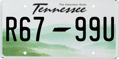 TN license plate R6799U