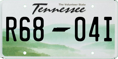 TN license plate R6804I