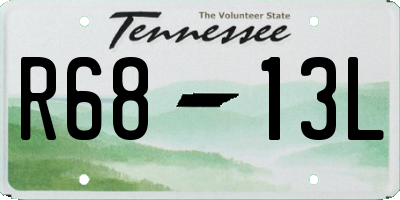 TN license plate R6813L