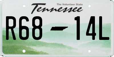 TN license plate R6814L