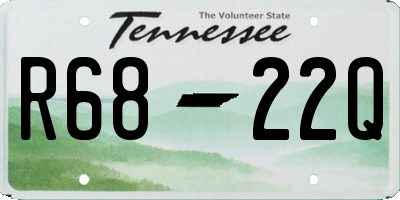 TN license plate R6822Q