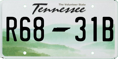 TN license plate R6831B