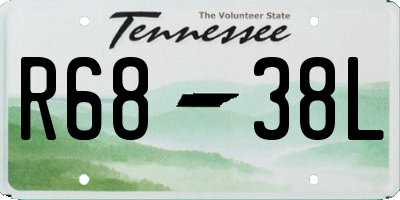 TN license plate R6838L