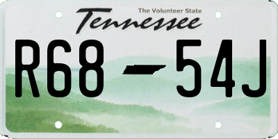 TN license plate R6854J