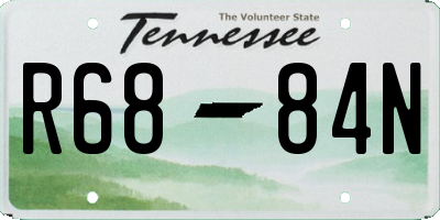 TN license plate R6884N