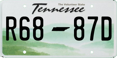 TN license plate R6887D