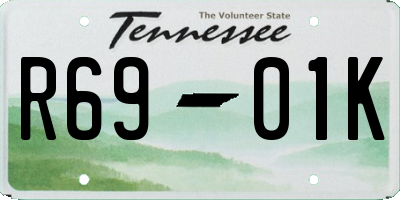 TN license plate R6901K