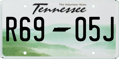 TN license plate R6905J
