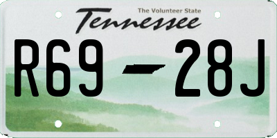 TN license plate R6928J