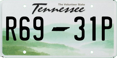 TN license plate R6931P