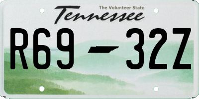 TN license plate R6932Z