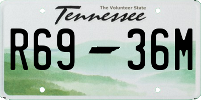 TN license plate R6936M