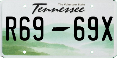 TN license plate R6969X