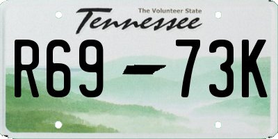 TN license plate R6973K