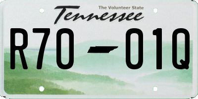 TN license plate R7001Q