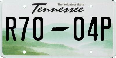 TN license plate R7004P