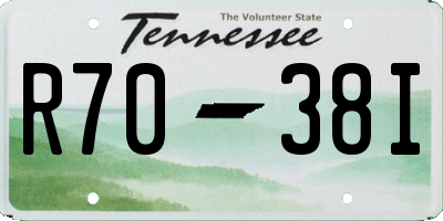 TN license plate R7038I