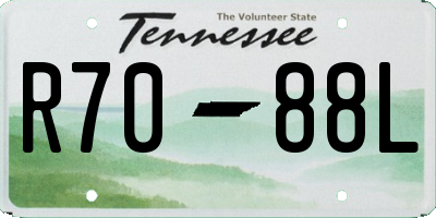 TN license plate R7088L