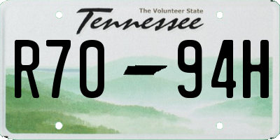 TN license plate R7094H