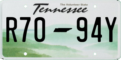 TN license plate R7094Y